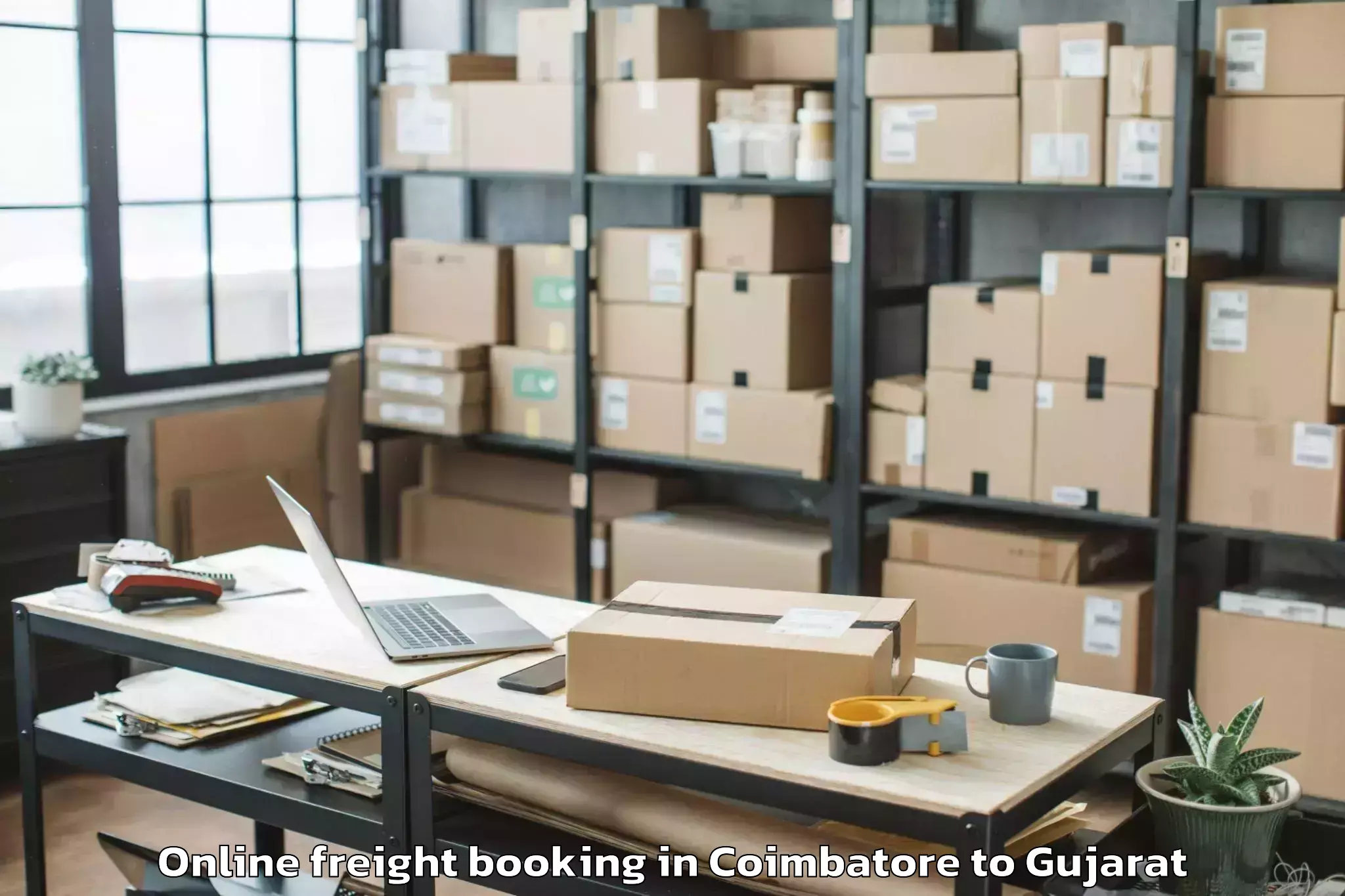 Book Coimbatore to Bhilad Online Freight Booking Online